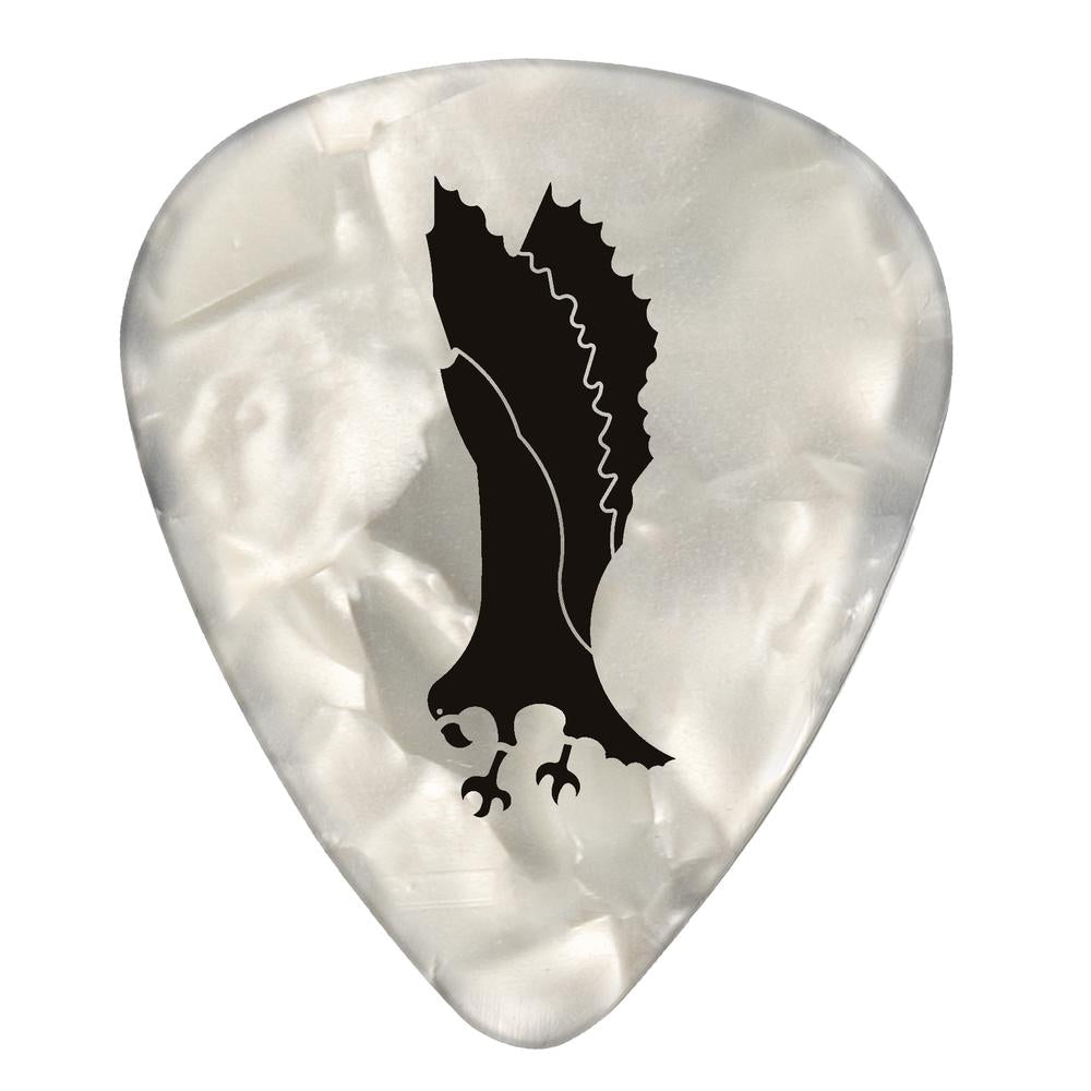 White Celluloid Pearloid Picks 12-Pack