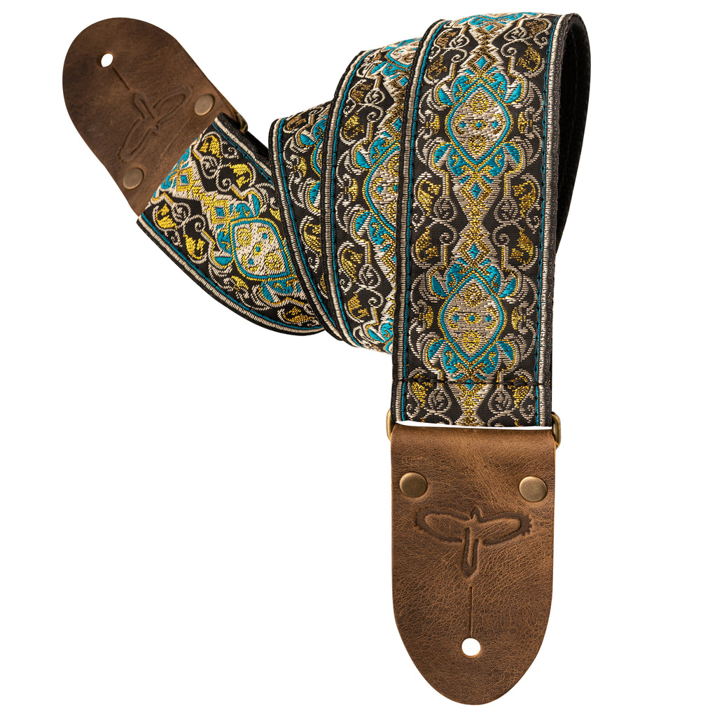 Deluxe 2" Retro Guitar Strap - Teal