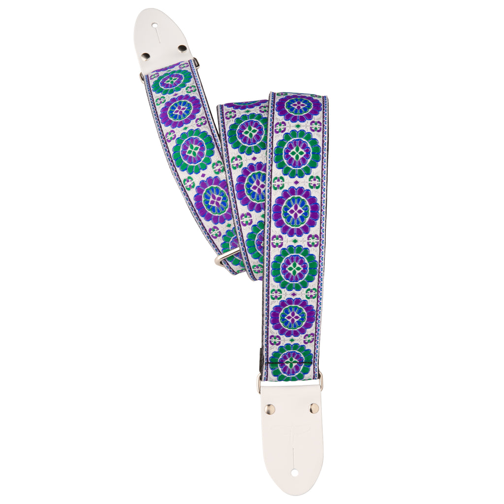 Deluxe 2" Retro Guitar Strap - White